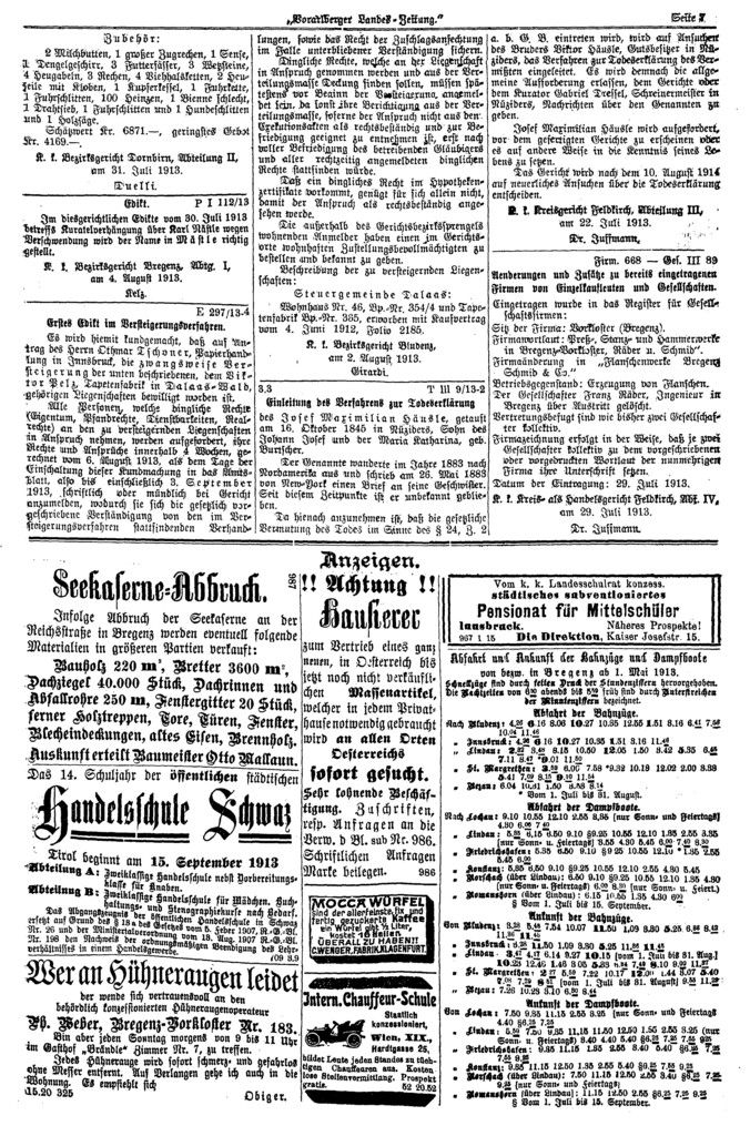 2. August: Hausierer werden nicht verjagt, sondern dringend gesucht.