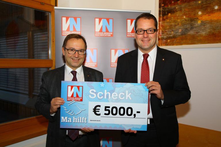 5000 EuroVorarlberger SparkassenWerner Böhler (l.) und Martin Jäger