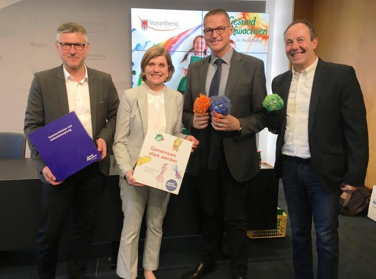 Die Wusel machen auch Manfred Brunner, Barbara Schöbi-Fink, Christian Bernhard und Andreas Prenn (v.l.) Freude. VLK/Mair