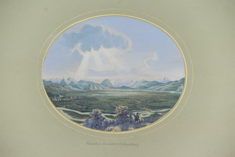 Aus den Bodensee-Stichen des Julius Greth, 1860: So sah das Rheintal einmal aus.