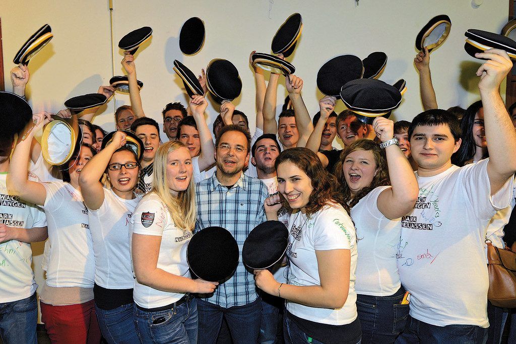 Die Maturaschüler von der HAK Bregenz brachten sich beim Käpple-Fest in Stimmung.