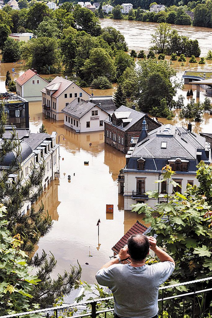 Bad Schandau an der deutsch-tschechischen Grenze. Foto: DAPD