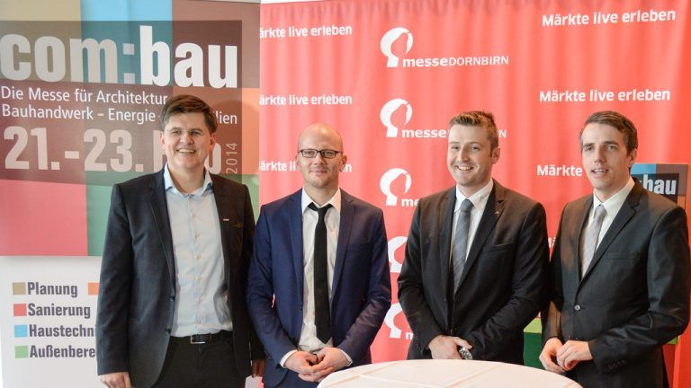 Bernhard Feigl (Glas Marte), Patrick Malang, Gernot Bereuter (Fa. Bösch), Daniel Mutschlechner. Foto: Lerch