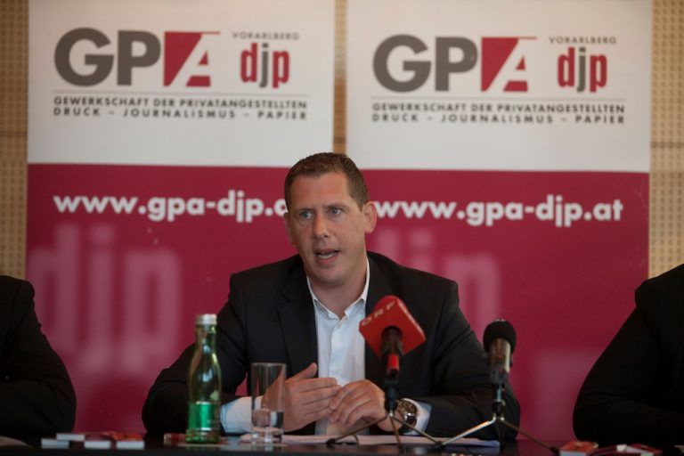 Bernhard Heinzle von der Gewerkschaft GPA-djp. Foto: vn