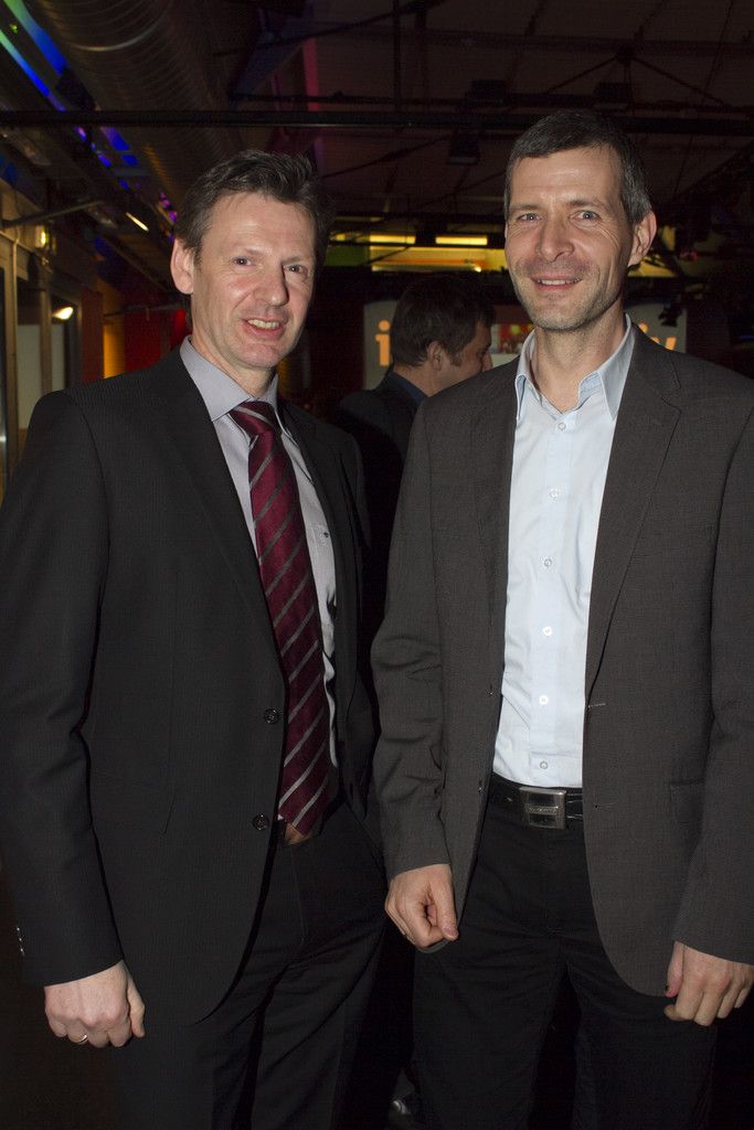 Bernhard Zangerl und Werner Elender (Fa. Bachmann), v.l.