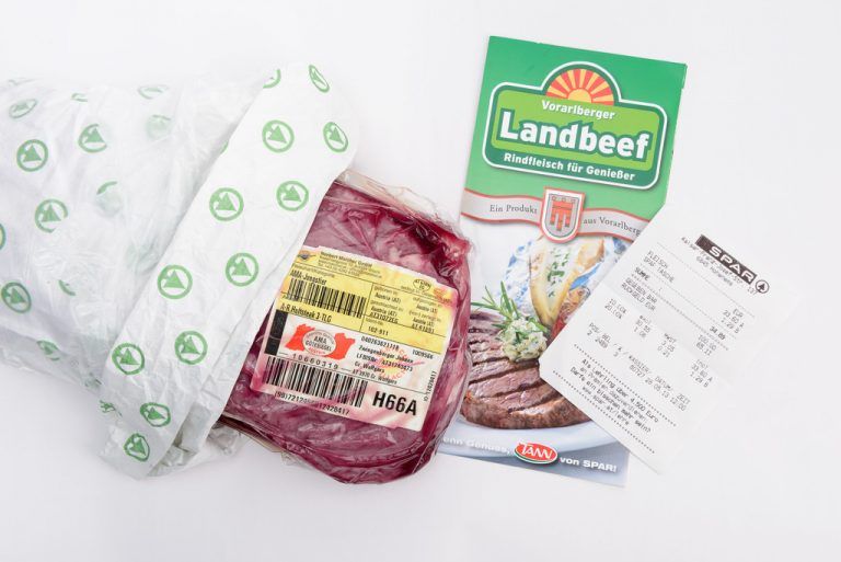 Das „Fleisch des Anstoßes“: Von Sutterlüty in Hohenems gekauftes Rindfleisch. Foto: Sutterlüty