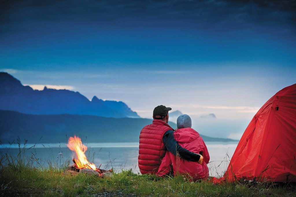 Das Campen macht morgens wacher