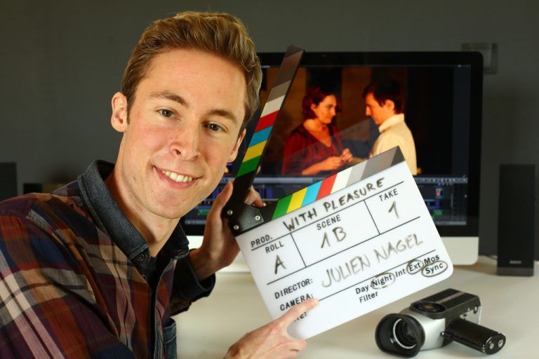 Der junge Filmemacher Julien Nagel aus Dornbirn wäre am liebsten nur noch Regisseur bei großen Spielfilmproduktionen. Foto: VN/Hartinger