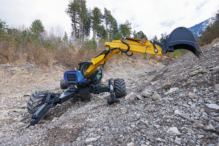 Dieser Schreit-Mobilbagger von Kaiser, Nenzing, wurde vom Design Department Linz entworfen und erhielt höchstes Jurylob. Foto: Hagen