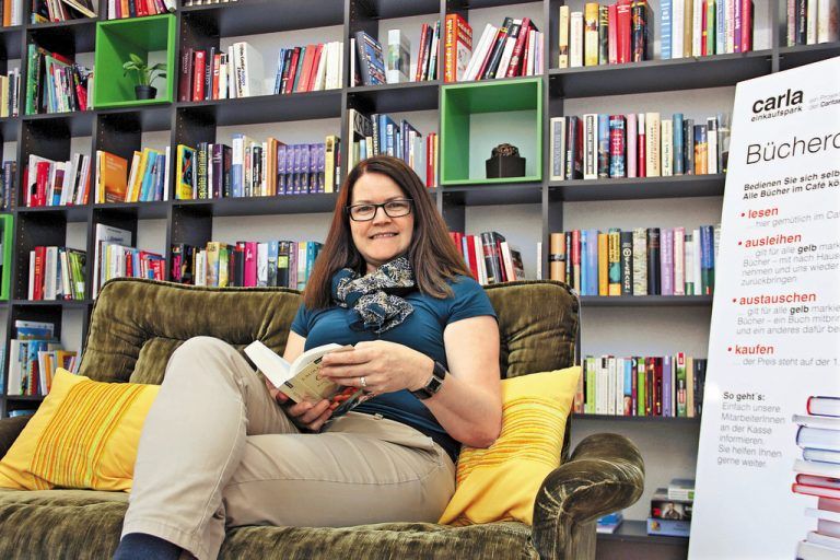 Die Leiterin des Carla Einkaufsparks in Lustenau ist stolz auf ihre Arbeit und den Sinn dahinter. Foto: VN/BEM