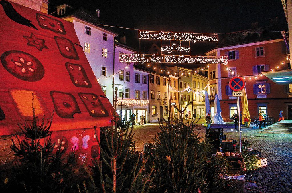Die großen Vorarlberger Kommunen knausern bei der Weihnachtsbeleuchtung nicht.