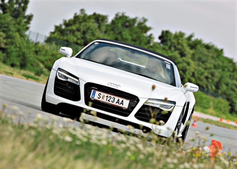 Die Speerspitze der Audi-Performance-Autos: Der R8 leistet bis zu 550 PS und ist dennoch gut beherrschbar. Fotos: Houdek