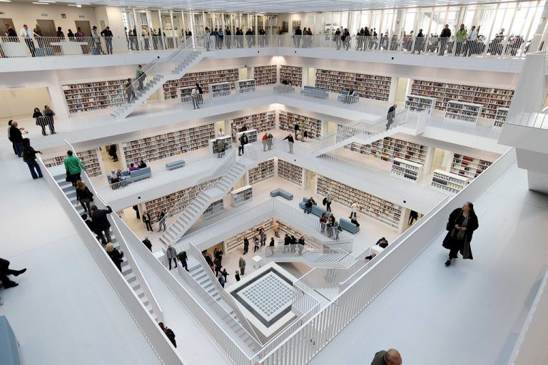 Die Stadtbibliothek Stuttgart wurde nach den Plänen des koreanischen Architekten Eun Young Yi errichtet und heuer als Bibliothek des Jahres ausgezeichnet. Foto: Stadt Stuttgart