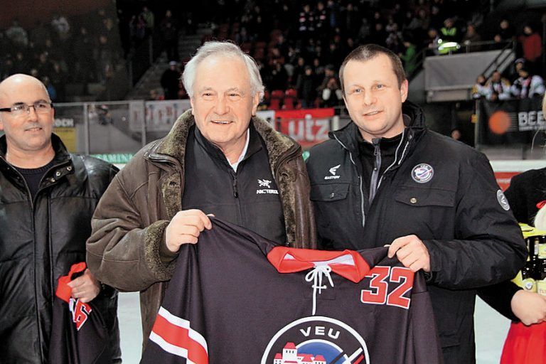 Ehrenpräsident Rudi Zanona und Michael Lampert.