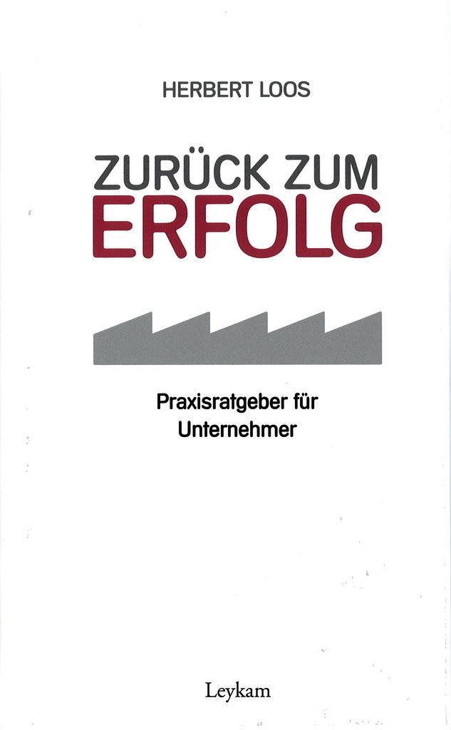 „Erfolg oder Misserfolg? – Sie selbst stellen die Weichen!“, behauptet Autor Herbert Loos. Der Dornbirner Unternehmensberater (Loos & Partner) hat es sich zur Aufgabe gemacht, den Ursachen von Erfolg und Misserfolg auf den Grund zu gehen. Zu diesem Zweck hat er eine Studie durchgeführt, in der er bekannte Unternehmer zu diesem Thema befragt hat. Die Ergebnisse dieser Studie und seine persönlichen Erfahrungen als Unternehmensberater sind Grundlage des vorliegenden Ratgebers. Zahlreiche praxisnahe Übungen helfen bei der Umsetzung in den Arbeitsalltag. Loos: „Dieses Buch habe ich für jene geschrieben, die die Einsicht haben, dass in ihrer Firma oder ihrem Leben etwas nicht so rund läuft.“„Zurück zum Erfolg“ ist nicht das erste Werk des Unternehmensberaters. Auf großes Interesse stieß auch sein Ratgeber zur Unternehmensnachfolge „Wie werde ich meine Firma los?“