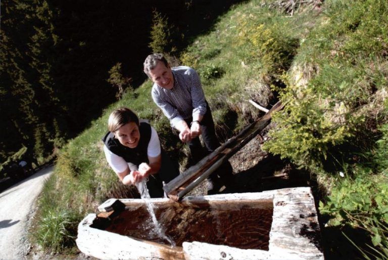 Erfrischung beim Wandern: Erich Schwärzler. Foto: privat