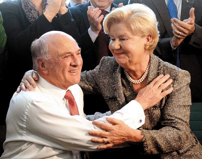 Erwin Pröll freute sich mit Gattin Elisabeth. Foto: EPA