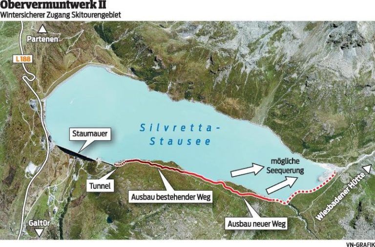 Tunnel für die Skitourengeher
