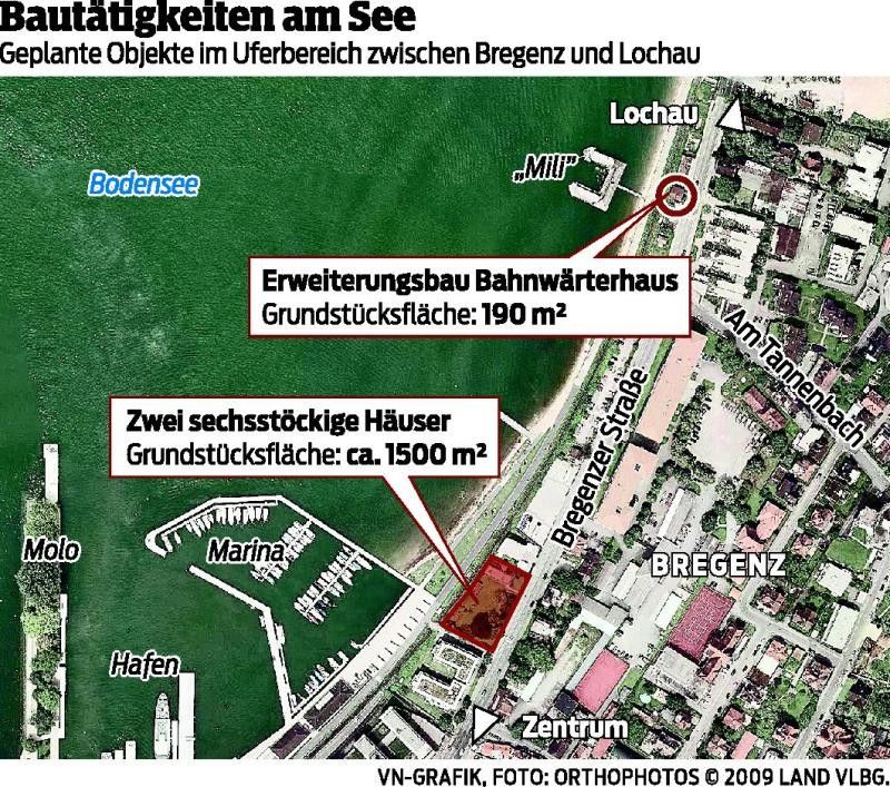 Bregenzer Opposition kritisiert Vorgangsweise bei Bauprojekt am See.