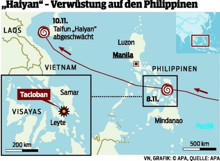 Taifun erinnert an Tsunami