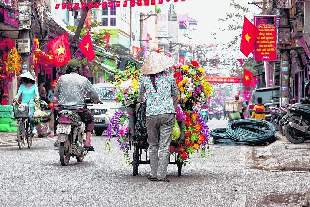Buntes Treiben in der Hauptstadt Hanoi