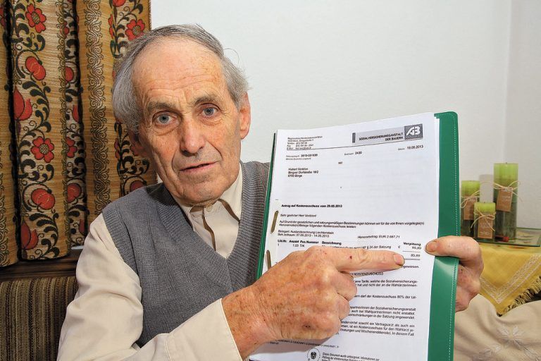 Hubert Vonblon sollte auch das linke Auge operieren lassen. Doch das muss jetzt erst einmal warten. VN/HB