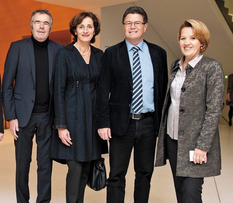 Johannes Schmidle (l.) und Landesrätin Bernadette Mennel mit LR Andrea Kaufmann und Wolfgang.