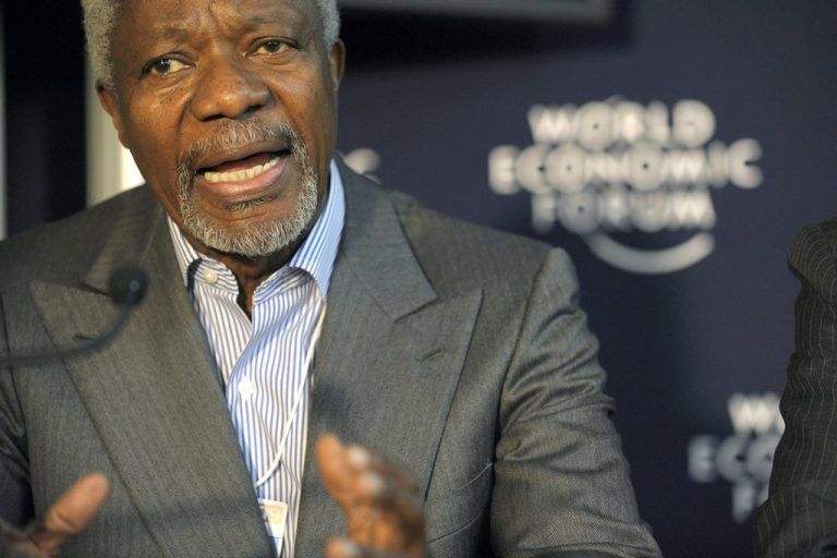 Kofi Annan: „Migration ist nicht zu stoppen“. Foto: EPA/Gillieron