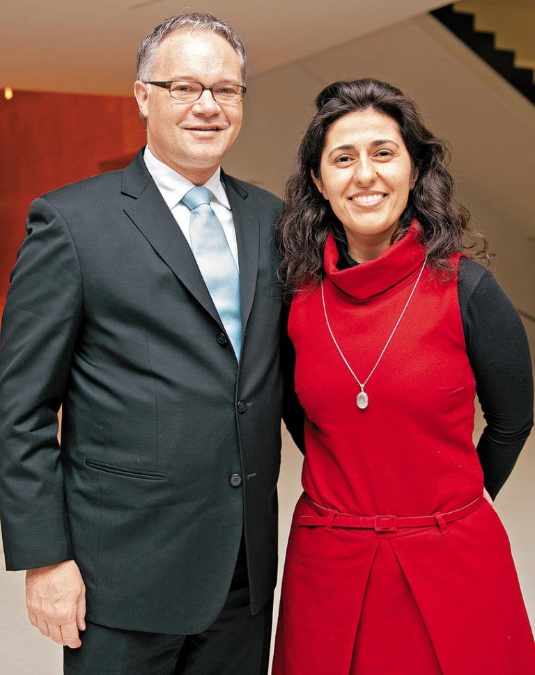 Liechtensteins Regierungschef Klaus Tschütscher mit Arzu Tschütscher-Alanyurt.