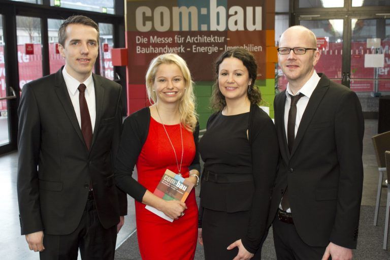 Luden zur Premiere (v. l.): GF Daniel Mutschlechner, Katharina Stückler, Kathrin Bohlen u. PL Patrick Malang. (alle Messe).