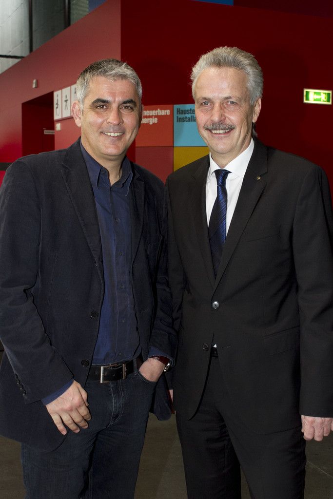 Markus Hämmerle (Zima), Messe- Aufsichtsrat Otto Mäser (r.).