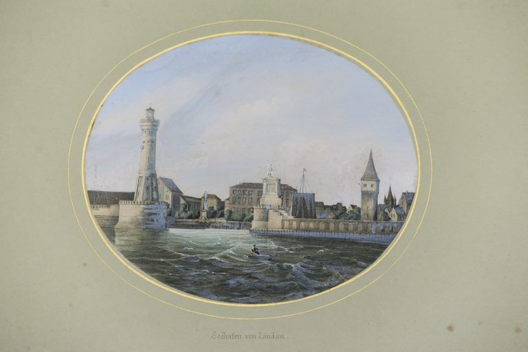 Noch einmal Greth: Der Lindauer Hafen um die Mitte des 19. Jahrhunderts.
