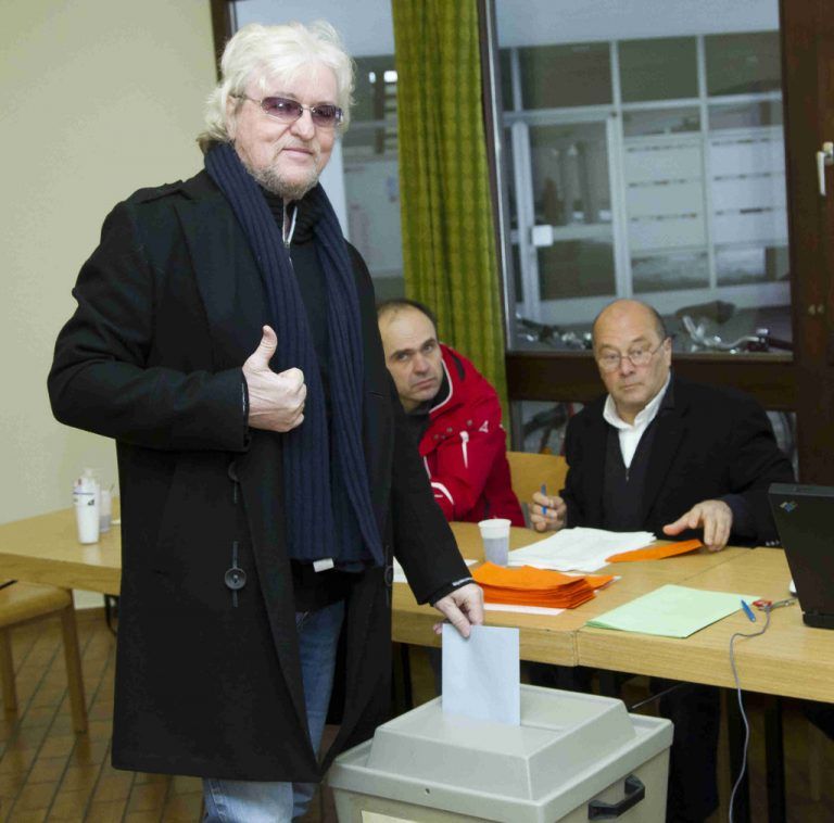 Reinhold Bilgeri in Lochau – Bilgeri befürwortete das Berufsheer.
