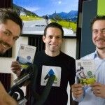 Setzten eine sportliche Idee um: Thomas Meyer, Mike Zech und David Böckle (v.l.). Foto: Rayou  