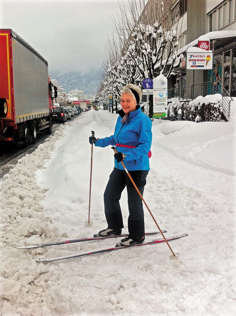 Ski Heil mitten in der Stadt
