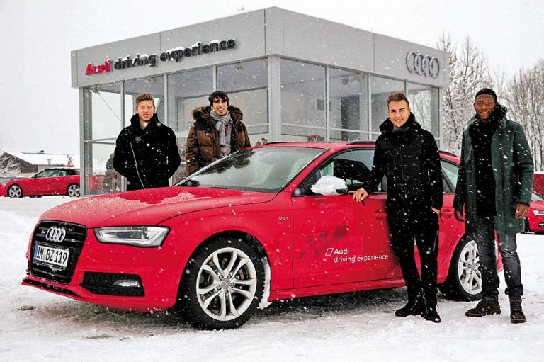 Spitzensportler testen die Stärken der Quattro-Modelle von Audi.