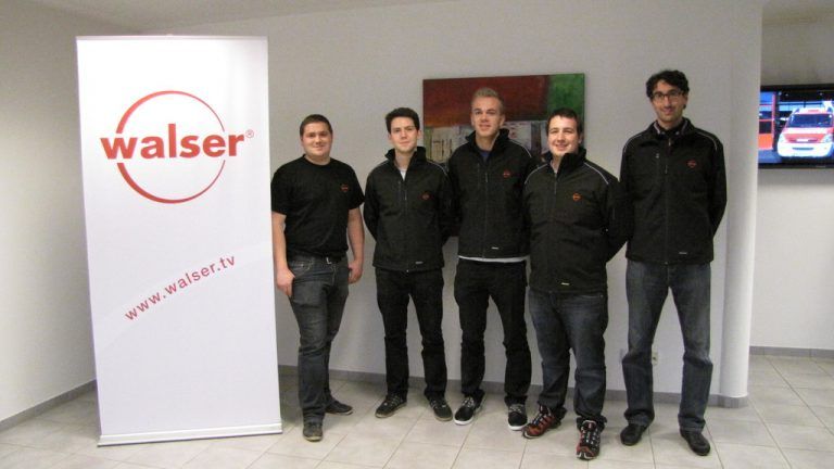 V. l.: Dietmar Rist (Walser), Alexander Dietrich, Johannes Büchele, Christian Beer (alle HTL), DI (FH) Dietmar Fiel (Walser). Foto: walser