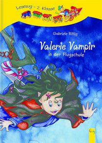 Valerie Vampir in der Flugschulevon Gabriele Rittigab 5 Jahreerschienen bei G&G, ISBN 978-3-7074-1444-8, Roman, 52 Seiten, 8,95 EuroInhaltsangabe: Als richtiger Vampir muss Valerie nicht nur gut fliegen können, sondern auch die Flugregeln kennen. Das ist gar nicht so leicht! Wird Valerie die schwierige Flugprüfung auf Anhieb schaffen? – Österr. Fibelschrift – altersgerechte Sprache stärkt die Lesefähigkeit – viele farbige Illustrationen.