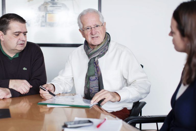 Werner Scheffknecht im Gespräch mit den Vorarlberger Nachrichten am Firmensitz im Dornbirner Schwefel.