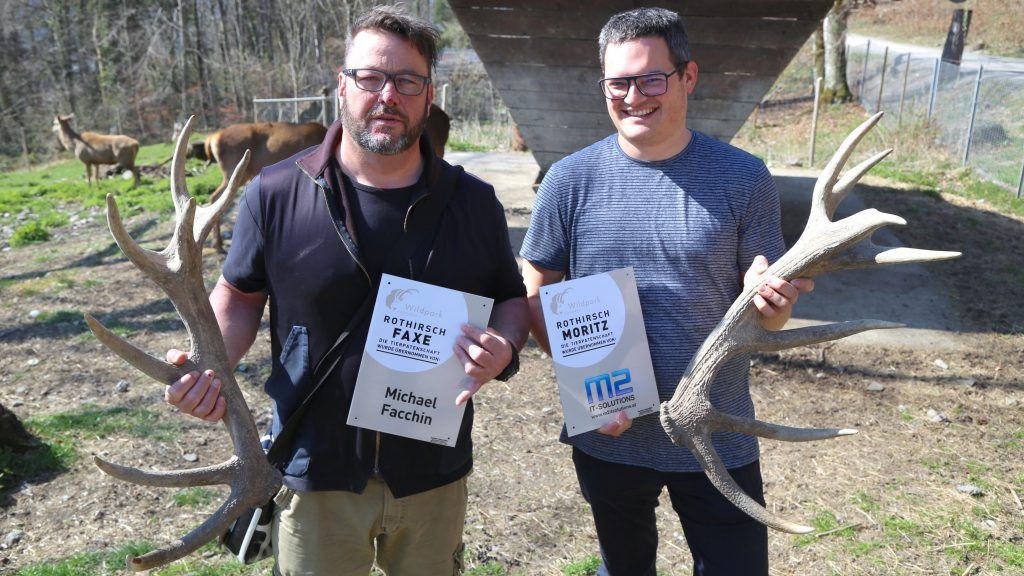Wildparktiere „Moritz“ und „Faxe“  mit neuen Paten
