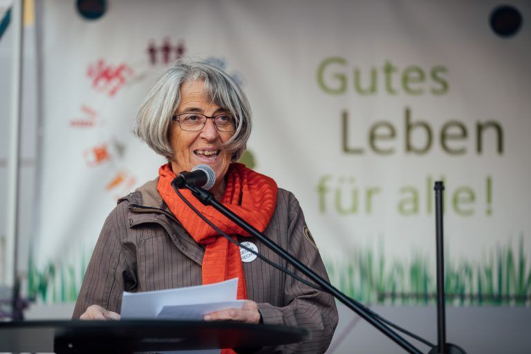 Barbara Kofler war die Organisatorin der Sonntagsdemo in Feldkirch.VN/Sams