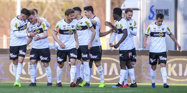 Geschlossenheit und Kompaktheit, das war Altachs Plus beim Auftaktsieg der Qualifikationsgruppe über Mattersburg. gepa