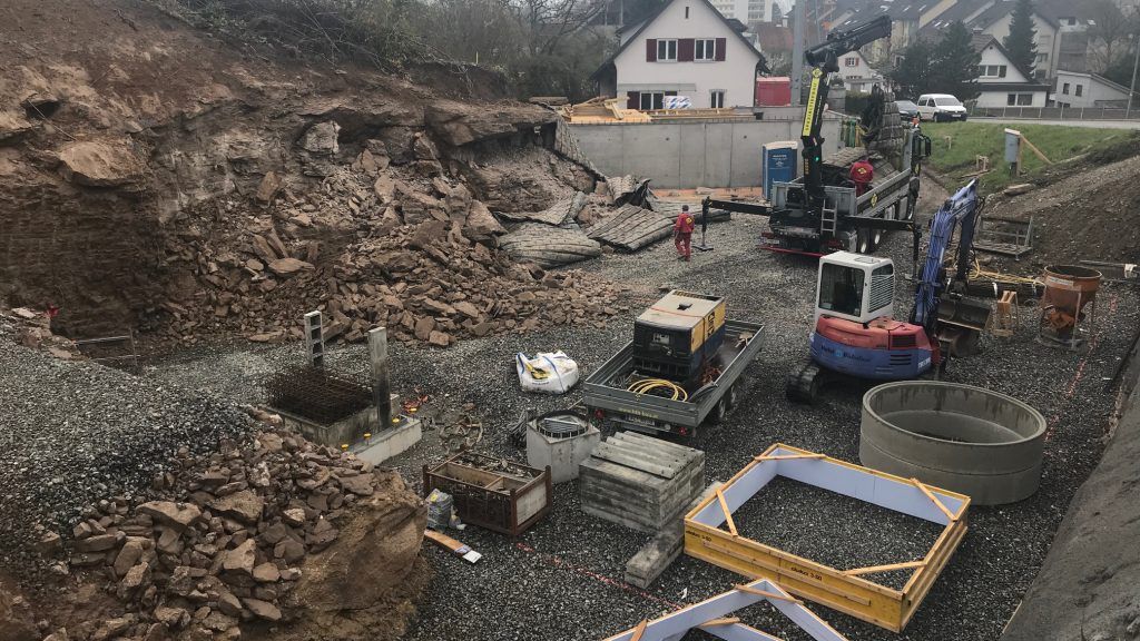 Missglückte Sprengung am Funkenbühel in Bregenz