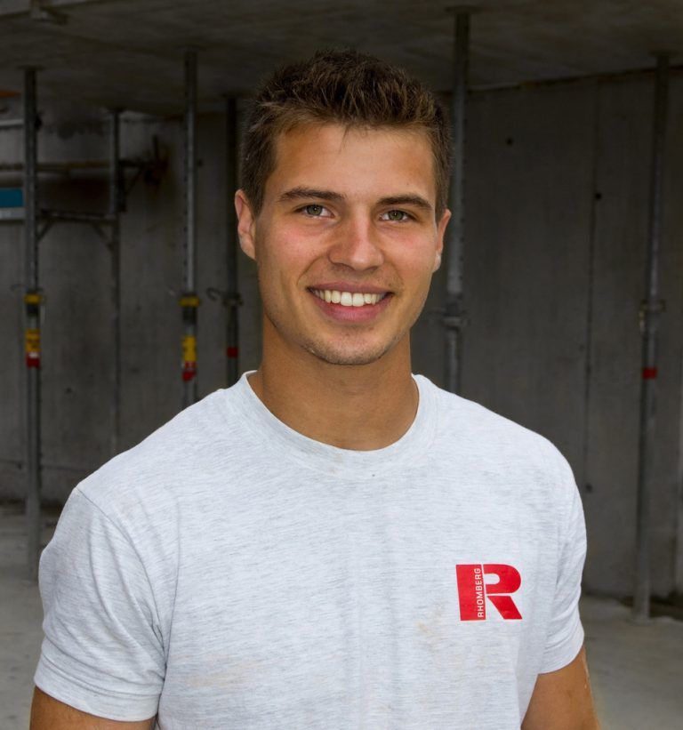 Ausgezeichneter Lehrling: Claudio Feuerstein von Rhomberg Bau.