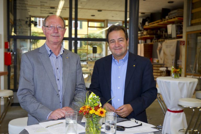 Bau-Innungsmeister Franz Drexel und GF Thomas Peter.