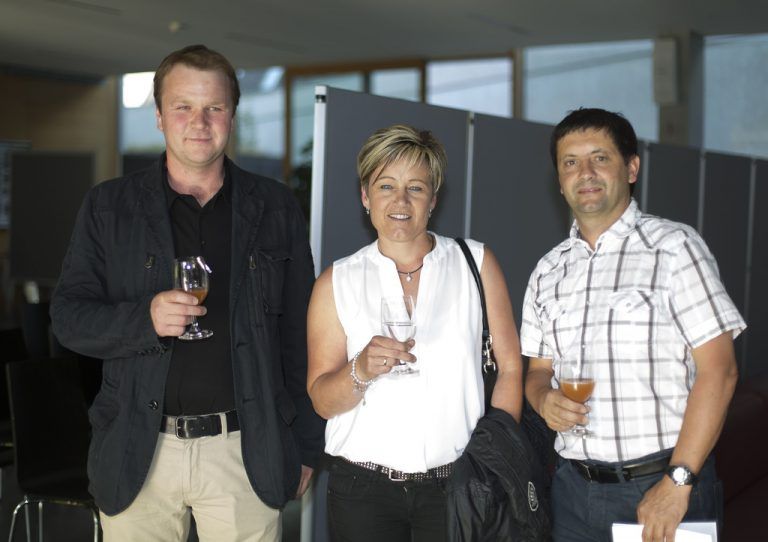 Besucher aus dem Bregenzerwald: Johannes Batlogg, Birgit Natter, Mario Nußbaumer (v. l.).