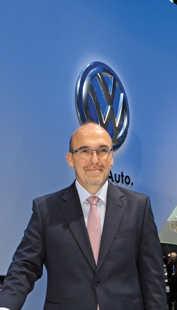 Christian Klingler, Vertriebsvorstand des VW-Konzerns, sprach in Genf mit den VN.