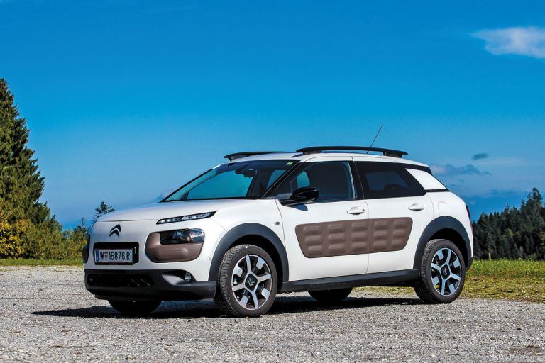 Citroën Cactus mit einzigartiger Optik: Radhäuser wie ein SUV und Kunststoffbeplankung an den Türen. Fotos: vn/Steurer