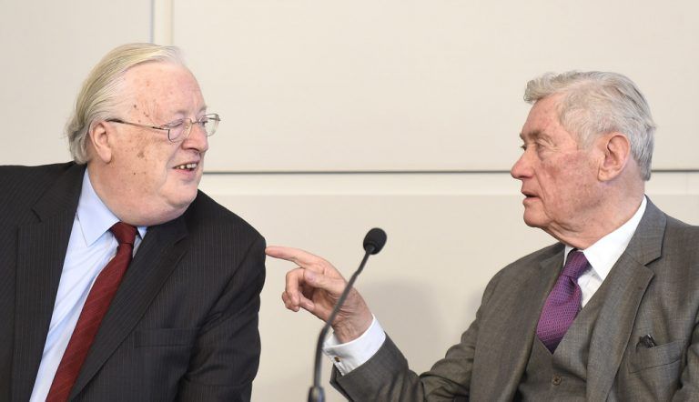 Der Industrielle Josef Taus und Unternehmer Hannes Androsch fragen, wohin Österreich gehen soll. FOTO: APA/FOHRINGER