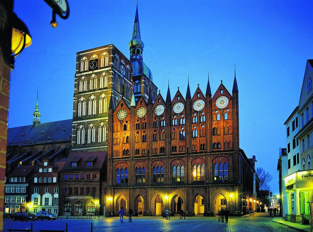 Historischer Stadtkern in Stralsund und Wismar